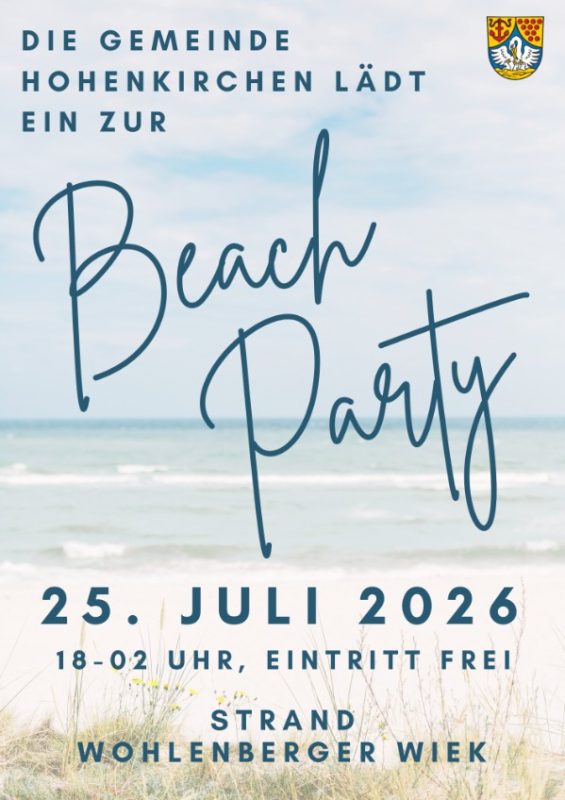 Beachparty-Hohenkirchen-Wohlenberger-Wiek Beachparty Hohenkirchen Flyer
